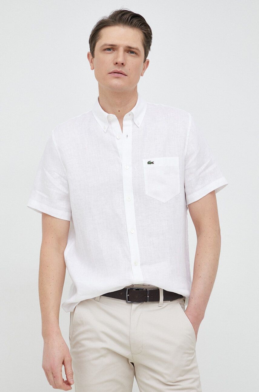 Ing Lacoste Linen Shirt Fehér | CH5699, 0