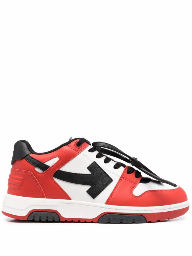 Sneakerek és cipők Off-White Out Of Office OOO "Black White Red" Fehér | OMIA189S22LEA0012510