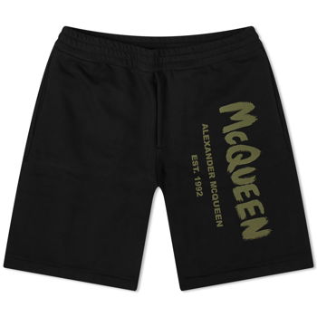 Alexander McQueen Graffiti Logo Sweat Shorts 688717QTAAB-0519