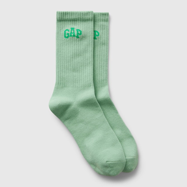 Logo Crew Socks Meadow Green 743