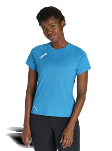 Póló Hoka One One HOKA T-shirt à manches Türkizkék | 1123730-IZB