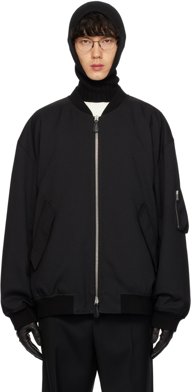 Bomber dzsekik Jil Sander Padded Bomber Jacket Fekete | J22BN0184_J70001