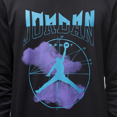 Póló Jordan Sport Long-Sleeve T-Shirt Fekete | FD7004-011, 2