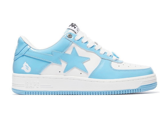 Sneakerek és cipők BAPE Bape Sta Patent Leather "Blue White" Kék | 1I70-291-001/1I70-191-002