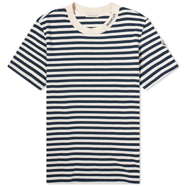 Póló Moncler Striped T-Shirt Fekete | 8C000-17-89AGT-F07