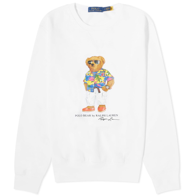 Sweatshirt Polo by Ralph Lauren Beach Club Bear Crew Sweat Fehér | 710853308032