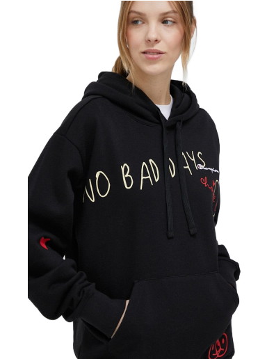 Sweatshirt Champion Hooded Sweatshirt Fekete | 116274