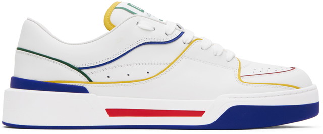 Sneakerek és cipők Dolce & Gabbana White New Roma Sneakers Fehér | CS2036AM997