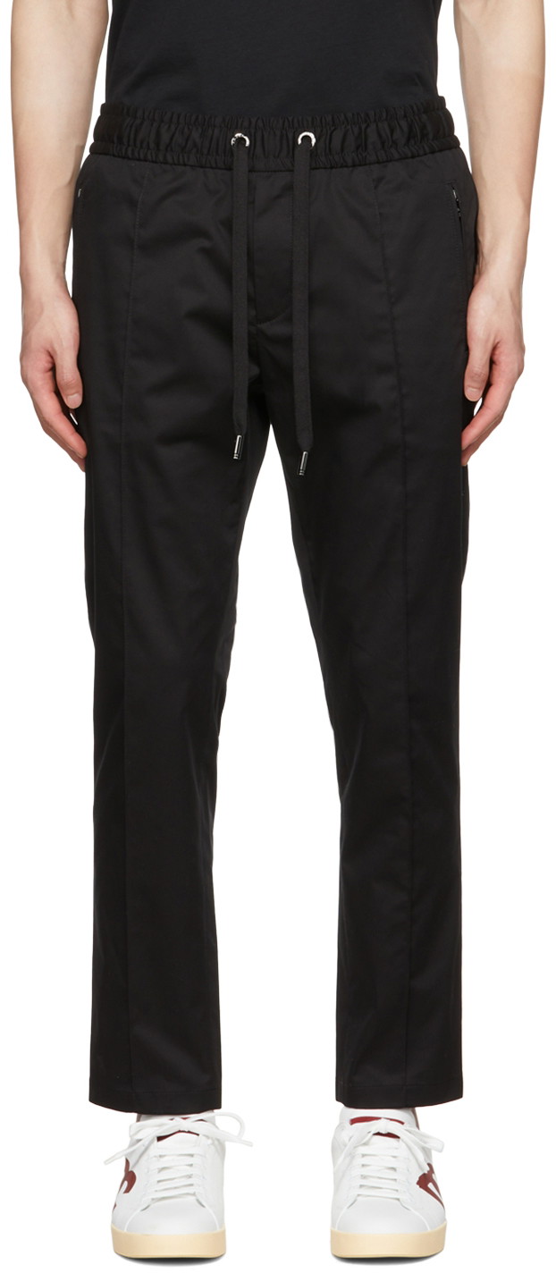 Sweatpants Dolce & Gabbana Black Plaque Lounge Pants Fekete | GYACETFUFJR