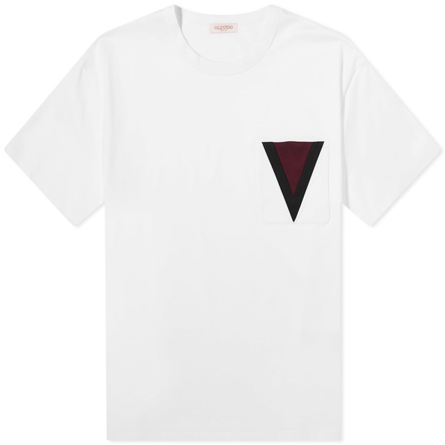 Póló Valentino Men's Large V Logo Tee White Fehér | 4V3MG01F9Y2-0BO
