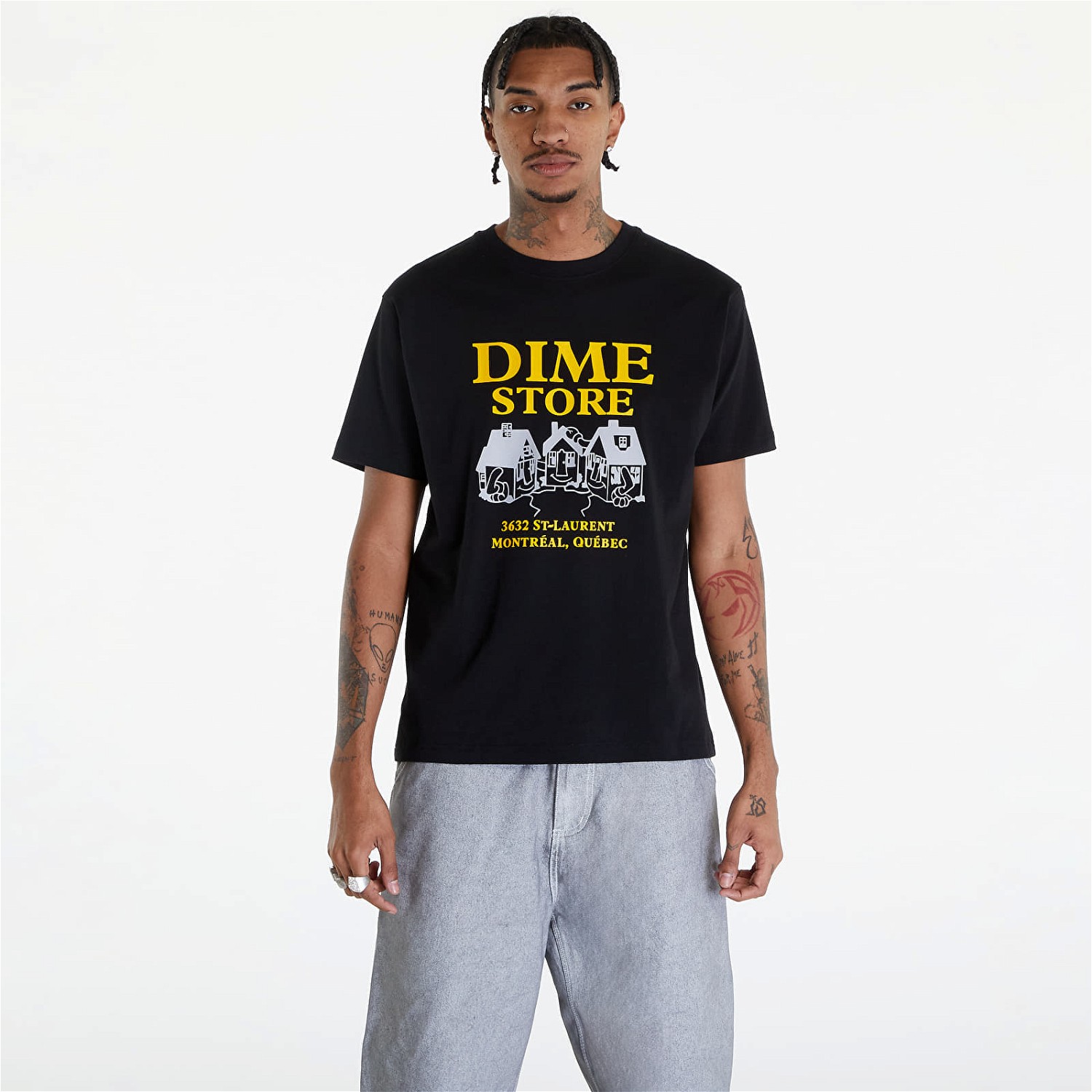 Póló Dime Skateshop T-Shirt Black Fekete | DIMESP2425BLK, 0