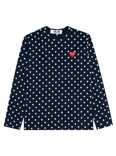 Póló Comme des Garçons Play Polka Dot Tee Sötétkék | AZ T166 051 2