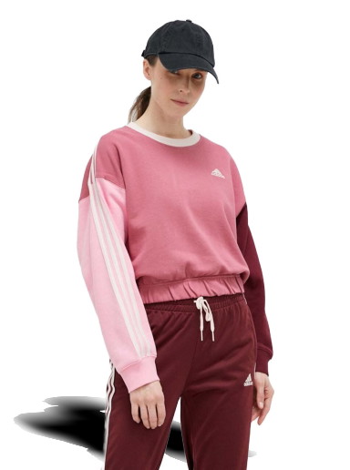 Sweatshirt adidas Originals Essentials 3-Stripes Crop Sweatshirt Rózsaszín | IC9875