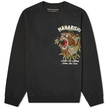 Maharishi Maha Tiger Embroidered Sweatshirt 5101-BLK