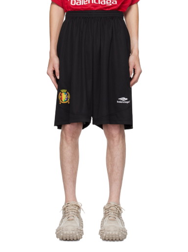 Rövidnadrág Balenciaga Embroidered Shorts Fekete | 767862-TPVG2-1070