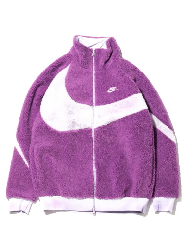 Dzsekik Nike Big Swoosh Reversible Boa Jacket Purple Orgona | BQ6546-570