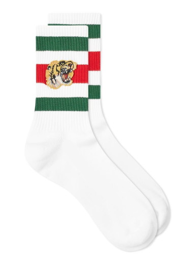 Zoknik és harisnyanadrágok Gucci Tiger Sock Fehér | 450039-4G482-9066