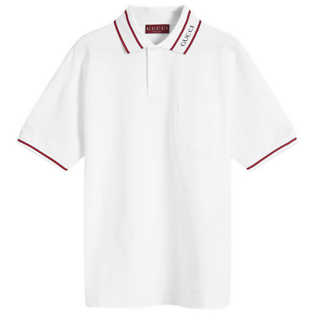 Pólóingek Gucci Logo Collar Polo Fehér | 784422-XJGJW-9692