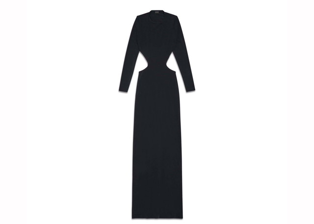 Ruha Balenciaga Cut-Out Maxi Dress Black Fekete | 774763TPV091000