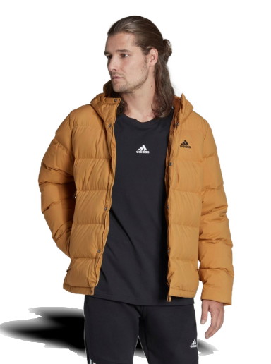 Dzsekik adidas Originals Helionic Hooded Down Jacket Barna | HG8748