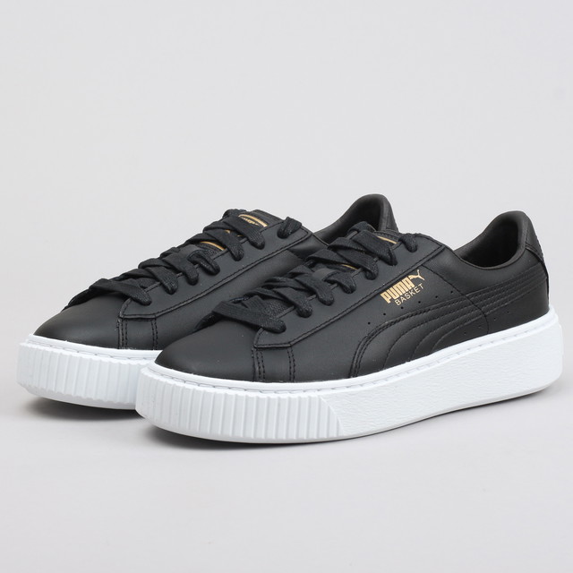 Sneakerek és cipők Puma Basket Platform Core black - gold Fekete | 364040 03