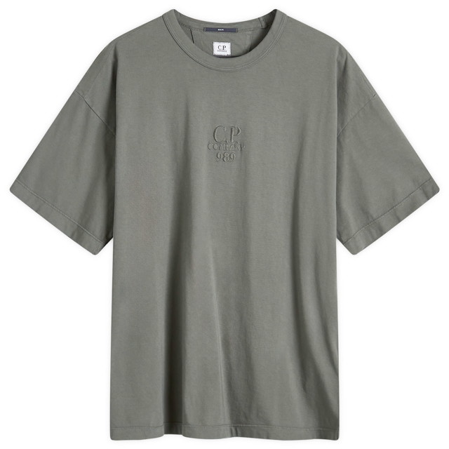 Póló C.P. Company 20/1 Logo T-Shirt Zöld | CMTS181A-005697G-674