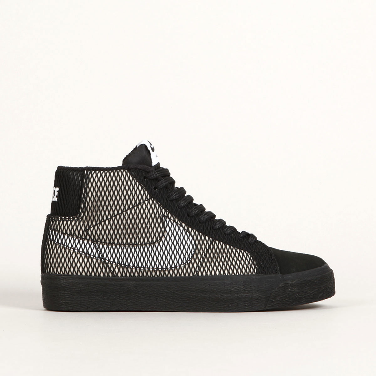 Sneakerek és cipők Nike SB Blazer Mid Prm Mesh White Black Fekete | FN6038-100, 1