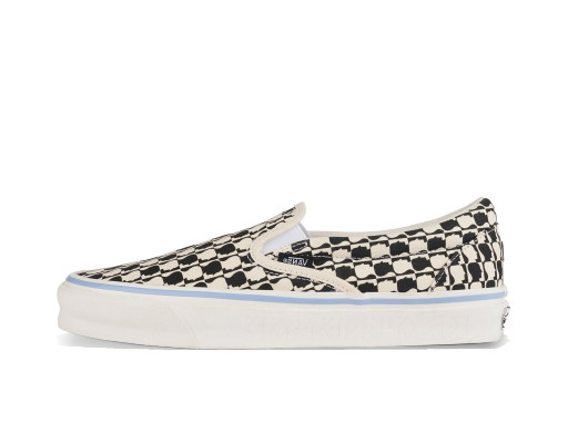 Sneakerek és cipők Vans OG Slip-On LX Brain Dead Checkerboard Fehér | VN0A45JKBA2