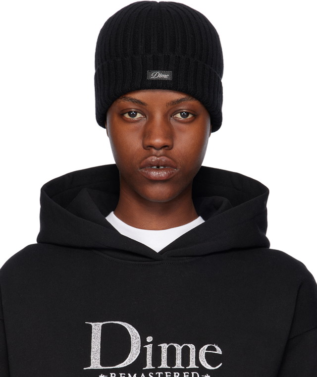 Beanie sapkák Dime Classic Fold Beanie Fekete | DIMEHO2349BLK