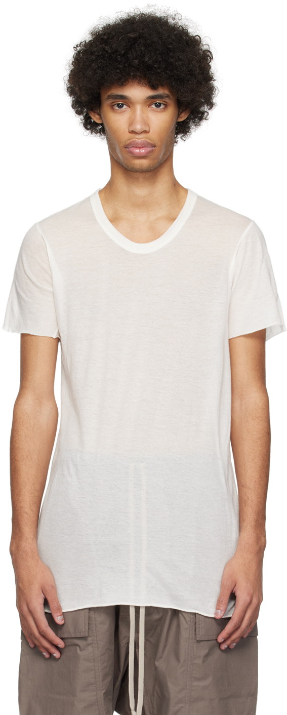 Póló Rick Owens Basic T-Shirt Fehér | RU01D3251 UC, 0