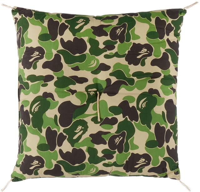 Flexstyle BAPE ABC Camo Japanese Zabuton Cushion Zöld | 001HOJ301002M