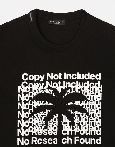 Póló Dolce & Gabbana Short-sleeved Banana-tree-print T-shirt Fekete | G8RI4TG7K7NN0000, 2