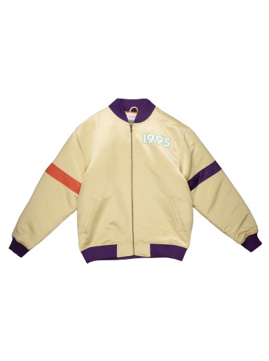 Dzsekik Mitchell & Ness All Star Heavyweight Satin Jacket Bézs | STJKAJ19062-ASGGOLD95