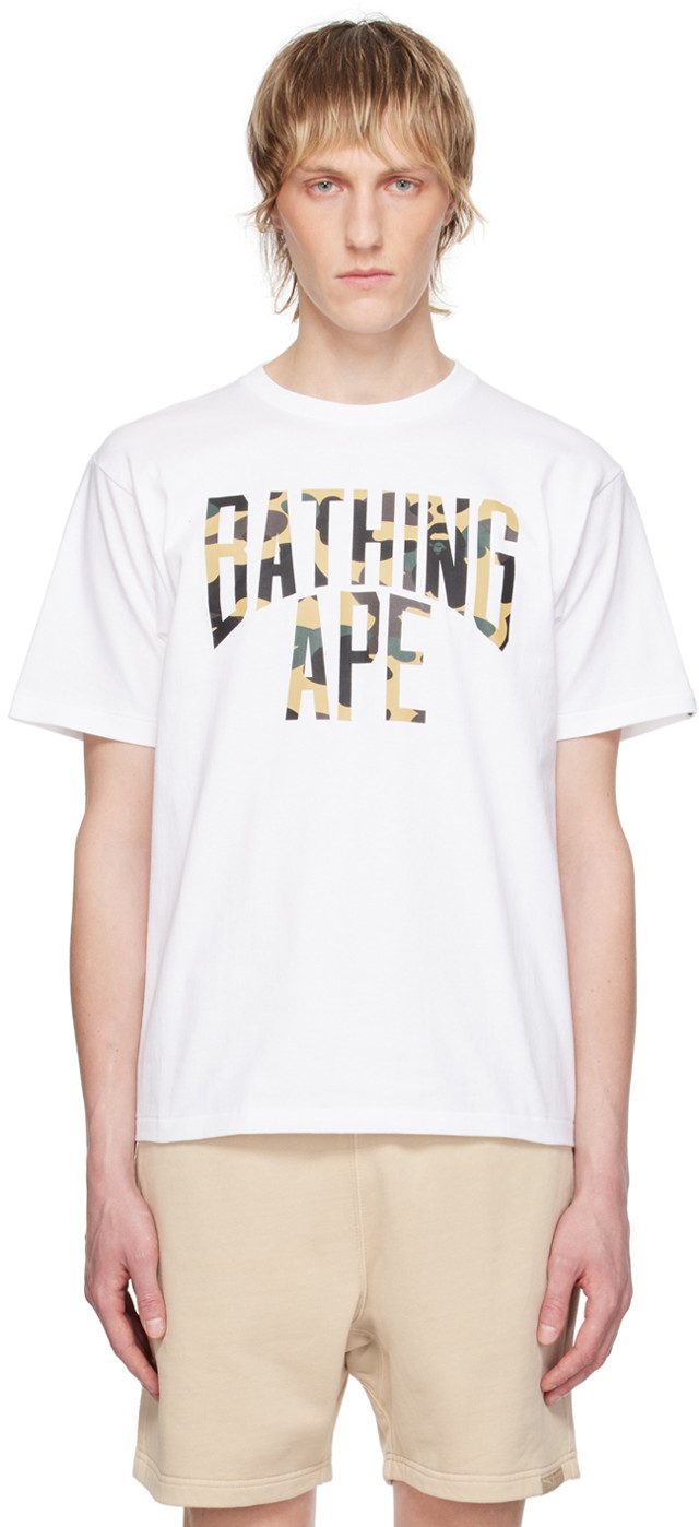 BAPE White 1st Camo NYC T-Shirt