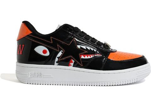 Sneakerek és cipők BAPE Bape Sta Low "Mad Shark Black Orange" Fekete | 1H30191005-BLK