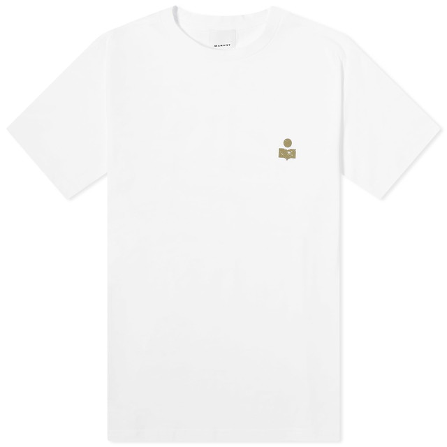 Póló ISABEL MARANT Zafferh Small Logo T-Shirt Fehér | 24PTS0047HA-B1N19H-KHWH