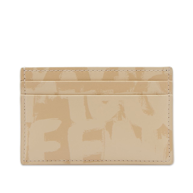 Pénztárca Alexander McQueen Graffiti Logo Card Holder Bézs | 7362301AAQ6-9710