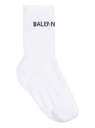 Zoknik és harisnyanadrágok Balenciaga Logo Socks Fehér | 530580472B49060