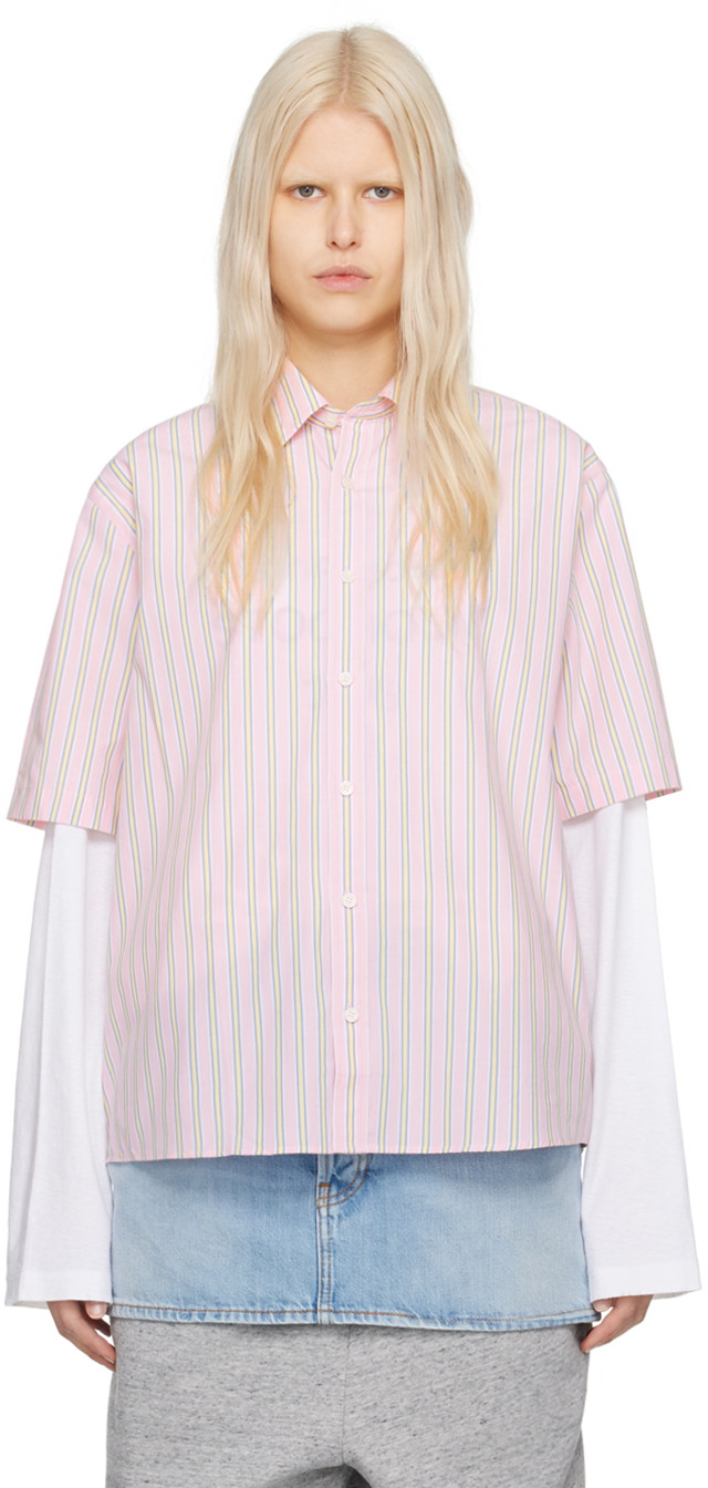 Ing Acne Studios Stripe Shirt Rózsaszín | CB0064-