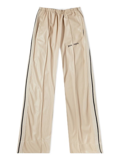 Nadrág Palm Angels Leather Effect Loose Track Pant Bézs | PWCJ016S23FAB0010403