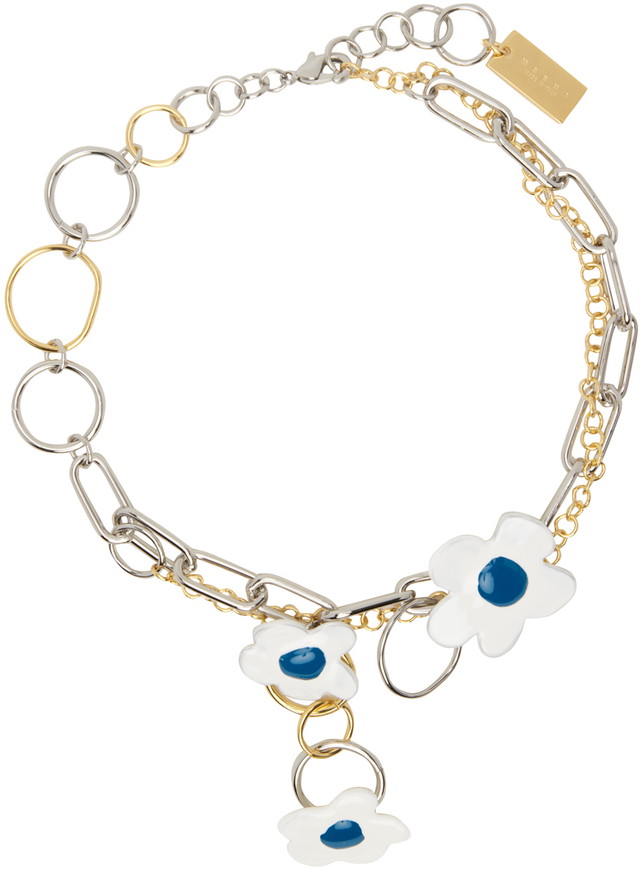 Nyakláncok és láncok Marni Flowers Necklace "Gold & Silver" Fémes | COMV0345A0 M2000