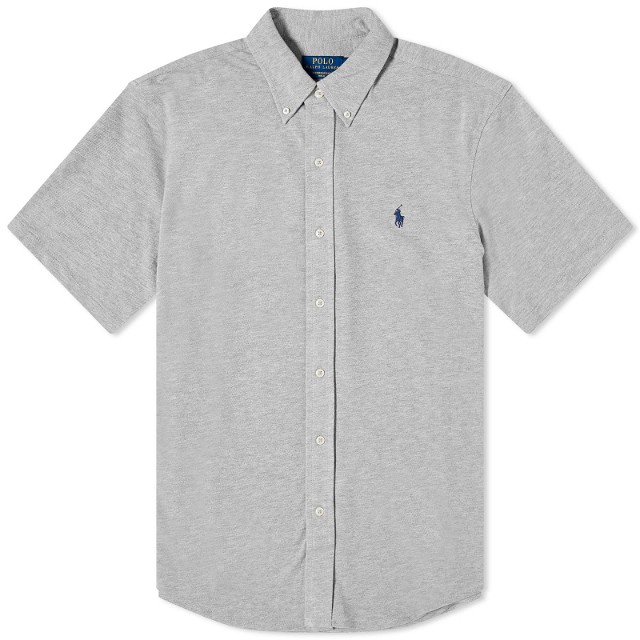 Ing Polo by Ralph Lauren Button Down Pique Shirt Szürke | 710798291015