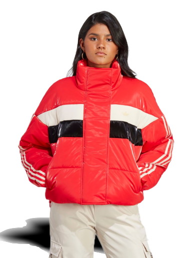 Puff dzsekik adidas Originals Ski Chic Puffer Jacket 
Piros | IA3918