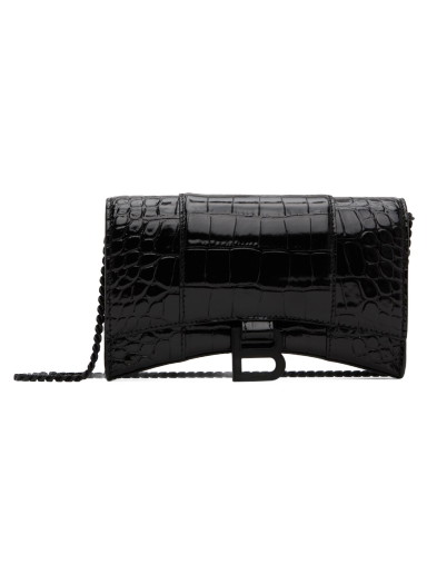 Válltáskák Balenciaga Croc Hourglass Bag Fekete | 656050 1LR67