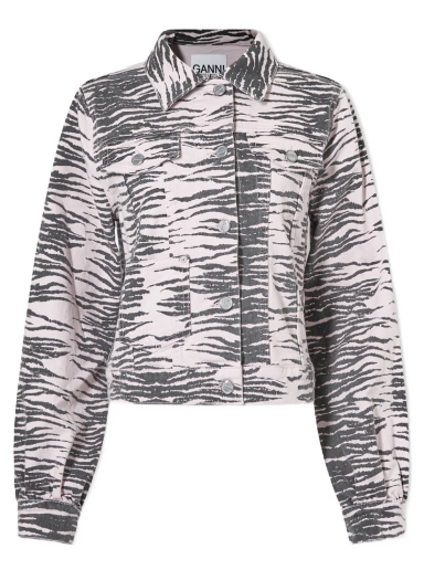 Dzsekik GANNI Zebra Print Denim Jacket Többszínű | J1051-754