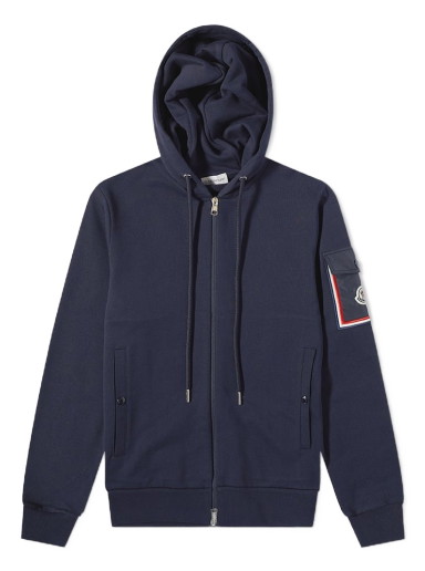 Sweatshirt Moncler Pocket Zip Hoody Sötétkék | 8G000-20-809KR-778