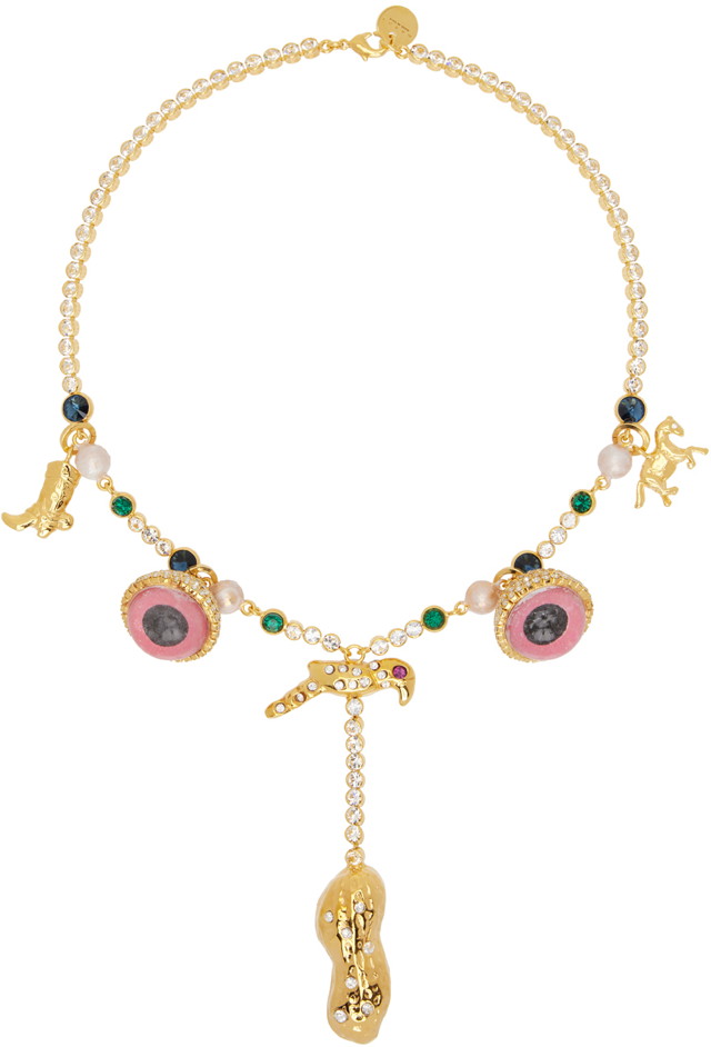 Nyakláncok és láncok Marni Charm Necklace Bézs | COMV0442A0 S2000