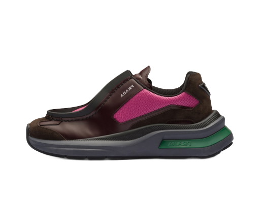 Sneakerek és cipők Prada Brushed Leather Bike Fabric Suede Garnet "Peony Pink" Rózsaszín | 2EG424_3LNN_F0KFF
