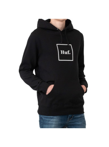 Sweatshirt HUF Essentials Box Logo Pullover Hoodie Fekete | PF00098 black
