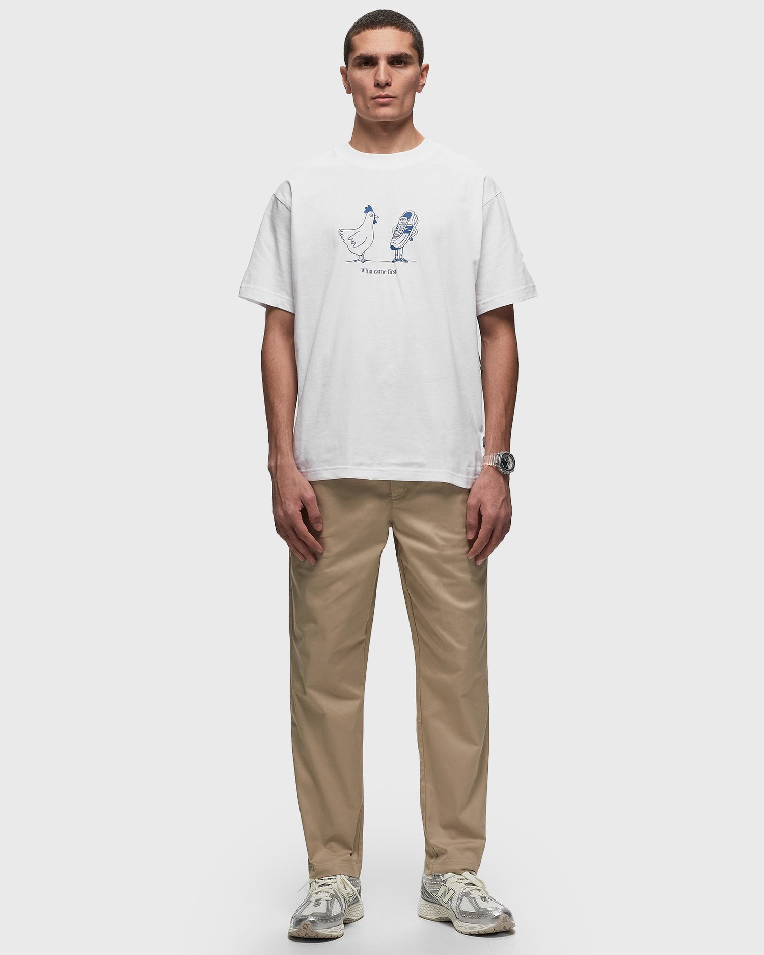 Póló New Balance Sport Essentials Chicken Or Shoe Relaxed Tee Fehér | MT41591-WT, 1